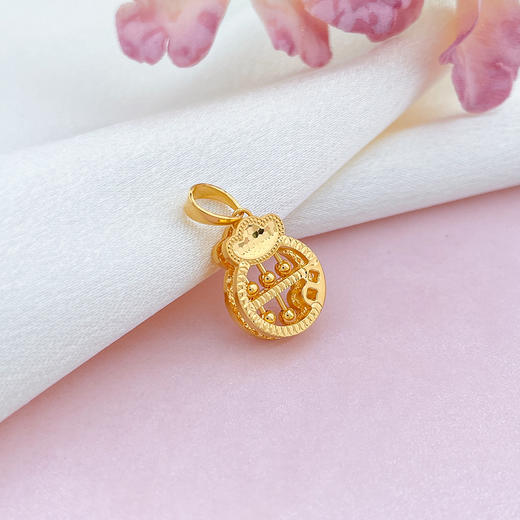 【限时克减150元】足金999.99 #福袋 【精品】五9黄金镂空鱼鳞算盘福袋吊坠（算盘珠可动）(ACDZ00350)（预售产品下单后不退款不退货不换货不补差价） 商品图2