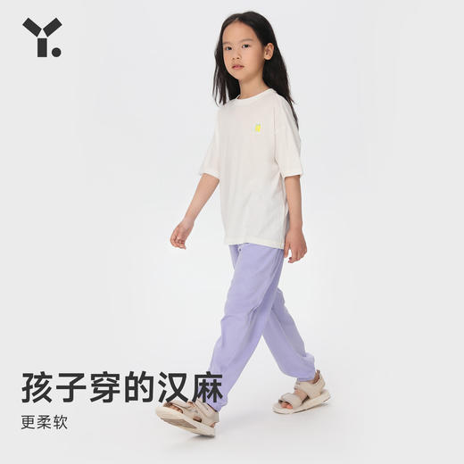 【6折特惠】幼岚吸湿透气汉麻印花短袖T恤夏季强韧耐磨儿童T恤ZY 商品图2