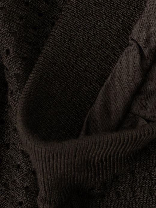 COCO ZONE "咖啡裙"夏季复古设计感镂空半身裙简约松紧腰中长裙CC1B1192 商品图5