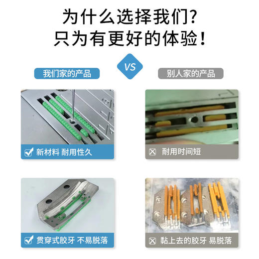 易刀进口新款第二代全新升级FD方德塑料牙齿胶牙不磨布电脑平车通用 商品图1