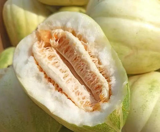 东北沙瓤香瓜（北京买不到），咬一口外皮是脆的，吃到中层是软软的沙沙的，里面的瓤也是甜的，香味独特！一口停不下来！3斤/份 商品图0