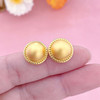 【限时克减150元】足金 无氰5D硬金空心金珠辘珠边耳饰（配胶塞）(AU5DES00003)（预售产品下单后不退款不退货不换货不补差价（预售产品下单后不退款不退货不换货不补差价 商品缩略图2