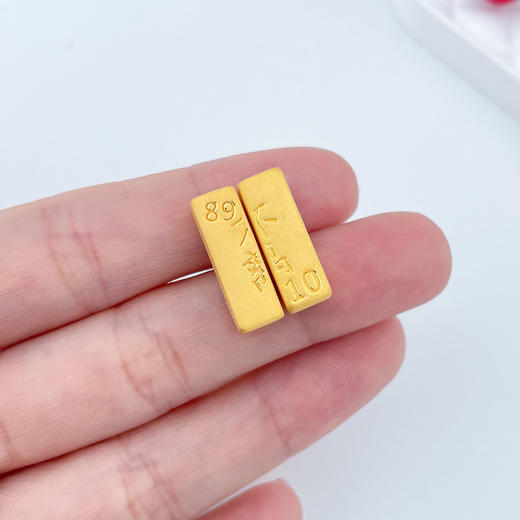 【限时7.5折】【定价黄金】足金 【精品】3D硬金空心双面89不离10情侣手串配件(AR3DSC00045)预售产品下单后不退款不退货不换货不补差价 商品图4