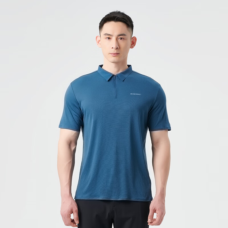 XBIONIC银河星云羊毛轻量半拉链短袖POLO男Polo衫T恤夏季透气商务运动22353