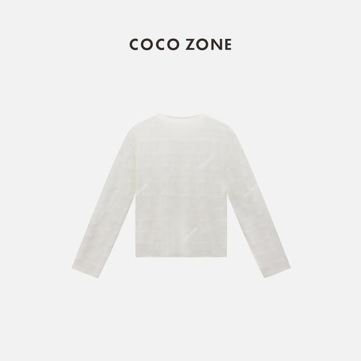 COCO ZONE 2024设计感条纹长袖针织衫气质圆领套头上衣CC1B0932 商品图1