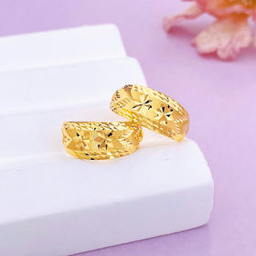 【限时克减128元】足金999.9 车花蛇肚耳包(ES00615)（预售产品下单后不退款不退货不换货不补差价）（预售产品下单后不退款不退货不换货不补差价）