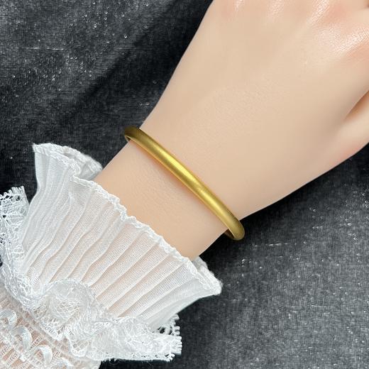 【限时克减150元】足金999 古法半空心(面宽约4.7-5.1mm)光圈手镯素圈手镯固口手镯内平外弧素镯扁素圈手镯(YGFSZ00424)预售产品下单后不退款不退货不换货不补差价） 商品图3