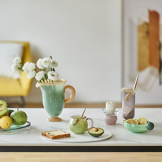 中古风轻奢餐桌双色拼接直筒迷你花瓶软装居家台面香薰烛台摆件 商品图6