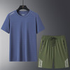 【冰丝套装】【DSK】大依优型大码夏季套装圆领短袖T恤夏季加肥加大肥佬休闲宽松透气上衣男士半袖夏装 商品缩略图3