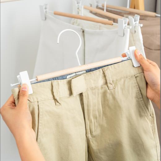 【白色5支/10支/20支可选】娜家铁艺可调节裙裤夹 商品图1