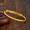 【限时克减150元】足金999 古法实心(面宽约3.5-3.7mm)光圈推拉圆管推拉手镯(YGFSZ00287)（）预售产品下单后不退款不退货不换货不补差价 商品缩略图0