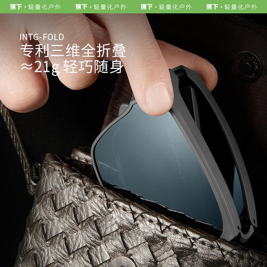 蕉下方框近视墨镜女FO32624可套眼镜男偏光太阳镜可折叠防晒套镜 商品图3