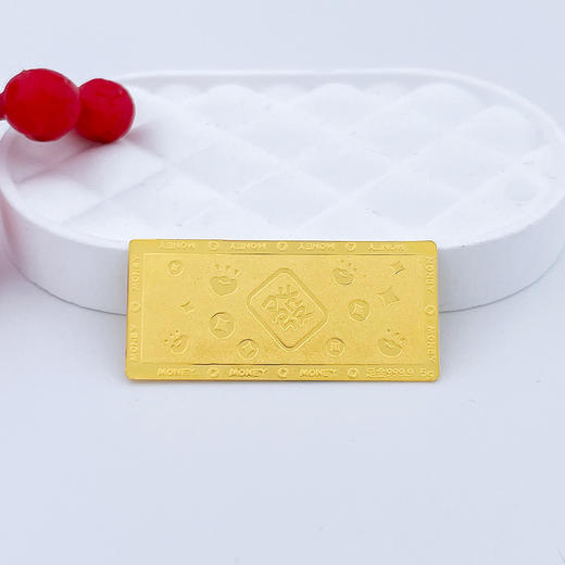 【限时克减128元】【5克】足金999.9 #投资理财 实心5g命中有钱金条投资金纯黄金金条（配亚克力盒）(YDJT00072)（预售产品下单后不退款不退货不换货不补差价） 商品图2