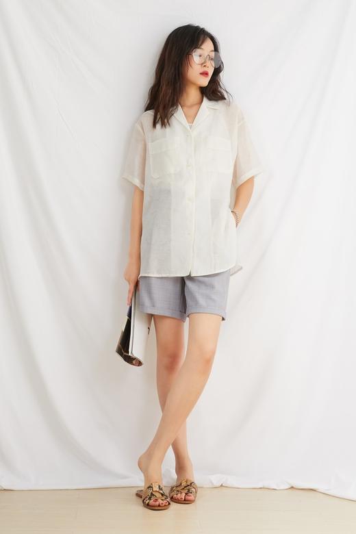 Kai & Kiera 工装双口袋设计感衬衫 13067 商品图3