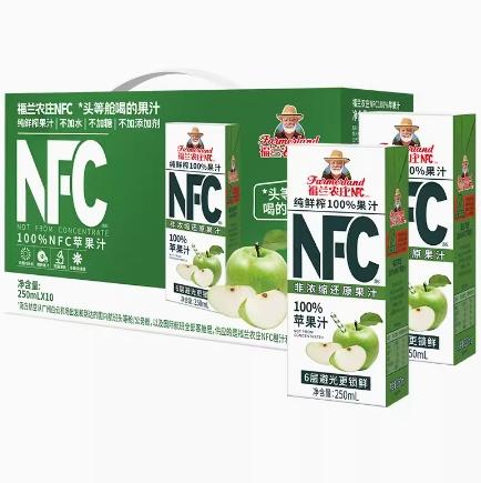 福兰农庄NFC纯鲜榨100%苹果汁 250ml 商品图2
