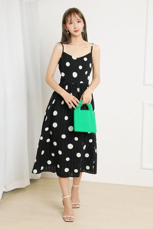 SUMMER & SAGE 波点吊带露背连衣裙 12776 商品图0