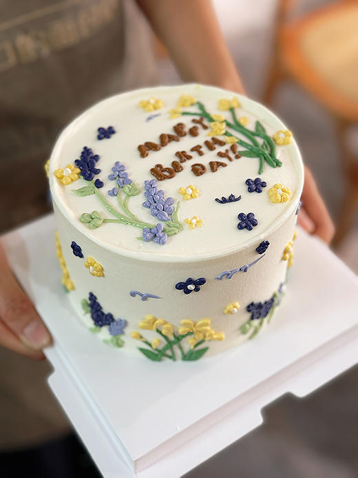 蛋糕定制—手绘花朵蛋糕 商品图0