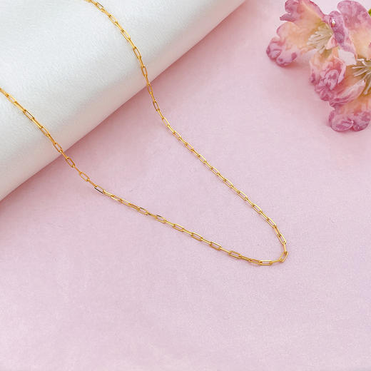 【限时克减150元】足金999 5G黄金17-18寸调节十字链项链(AG5GXL00017-1)（预售产品下单后不退款不退货不换货不补差（预售产品下单后不退款不退货不换货不补差 商品图1