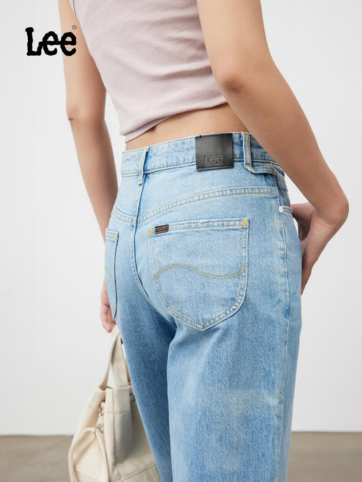 Lee商场同款泼墨411高腰锥形女牛仔裤妈妈裤LWZ4115PCATJ 商品图4