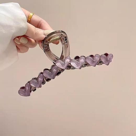 【韩国ins爱心抓夹】气质爱心抓夹 女高级感 鲨鱼夹 简约百搭夹子头饰 发夹后脑勺发抓ins风-QQ 商品图9