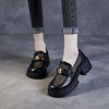 网面厚底乐福鞋，真皮透气网纱小皮鞋一脚蹬单鞋ZM24X767 商品缩略图0