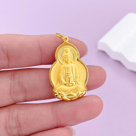 【限时克减150元】足金999.9 空心送福观音吊坠(AUWZDZ00012)（预售产品下单后不退款不退货不换货不补差价） 商品图3