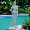 IWY/高端酒店工作服女商务接待工装夏浅蓝色短袖职业装西装套裙女CS1756 商品缩略图1