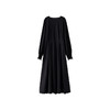 鹿向南  黑色长袖连衣裙女新款赫本风收腰内搭长款打底裙子LXN27183 商品缩略图7