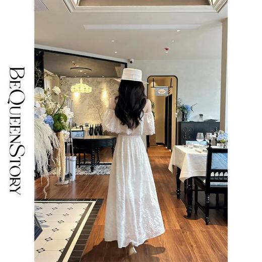 【孤品样衣，不退不换】【云端梦境】重工天丝绣花钉珠可拆卸肩带大裙连衣裙 商品图2