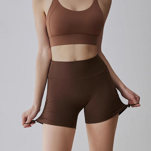 【3~5天发货】跃牌【美度空间】系列 NUF裸感夏季三分裤瑜伽裤女士抽绳运动短裤蜜桃提臀健身短裤女夏41031 商品图1