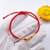 【定价黄金】足金 3D硬金空心猫眼珠手串可调节幸运红绳成品手串（珠约5.1mm）(AA3DSC00457)（预售产品下单后不退款不退货不换货不补差价）（预售产品下单后不退款不退货不换货不补差价） 商品缩略图3