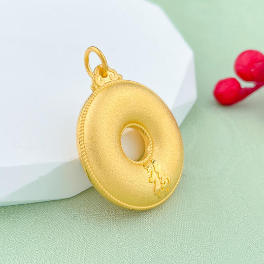 【限时克减150元】足金999 【精品】天赐鸿福空心福字平安扣吊坠(AUDZ00003-2)（预售产品下单后不退款不退货不换货不补差价）（预售产品下单后不退款不退货不换货不补差价） 商品图2