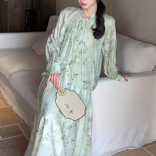 裁缝学苑AQ302新中式复古国风打褶吊带连衣裙纸样衬衫插肩袖打版裁剪 商品图5