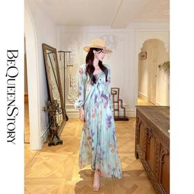 【大货捡漏，不退不换】  【花神crush】轻盈柔软飘逸感桑蚕丝插肩袖宽松连衣