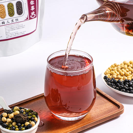 袋鼠小布乌梅三豆饮料包绿豆黄豆黑豆乌梅解暑饮品  300g/袋 商品图3