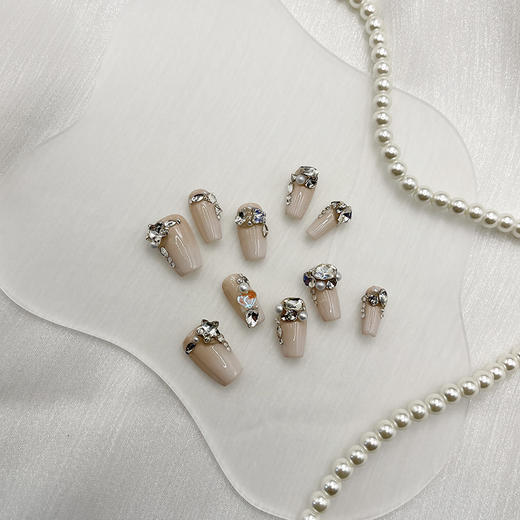 手工穿戴甲爆款高级温柔腮红可拆卸晕染ins_ym 商品图9