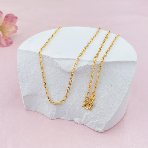 【限时克减150元】足金999 5G黄金17-18寸调节十字链项链(AG5GXL00017-1)（预售产品下单后不退款不退货不换货不补差（预售产品下单后不退款不退货不换货不补差 商品图0