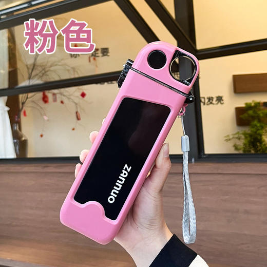 【随时掌握饮水量！创意方形吸管杯子】简易造型舒适握感，让喝水跟简单，ABS+PC+PP材质入口更安心，高颜值学生男女士弹跳水杯L 商品图5