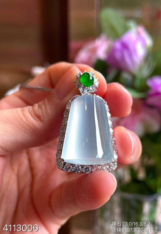 玻璃种无事牌吊坠【4113006】具体价格微信咨询 商品图3