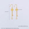 【限时克减150元】足金999.99 #婚庆 【精品】五9黄金耳钩耳吊双喜婚庆耳钩几何方环金珠流苏喜字耳吊(ACES00188)（预售产品下单后不退款不退货不换货不补差价） 商品缩略图3