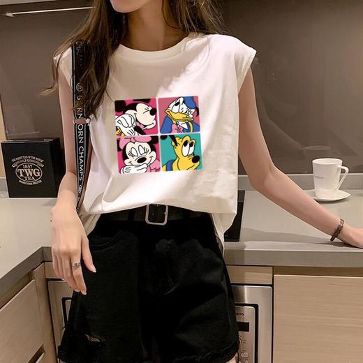 【背心款女装】夏季外穿潮白色时尚无袖t恤 宽松学生内搭运动上衣潮ins  商品图11