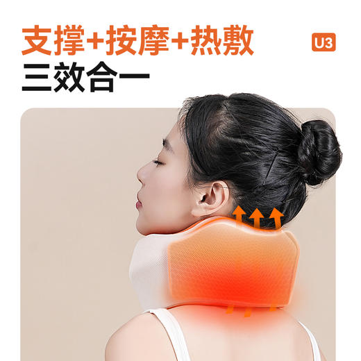 乐摩吧U型护颈枕LMB-U3 出差旅行枕 360°护颈支撑+按摩+热敷 三效合一 居家出行必备好物 商品图1
