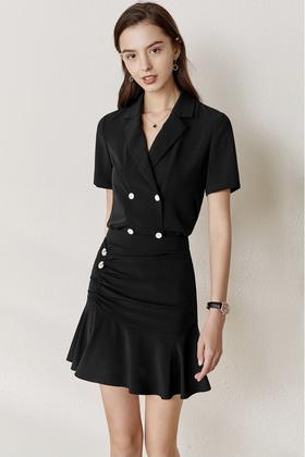 SENTUBILA尚都比拉 气质短袖开衫半裙套装 12989