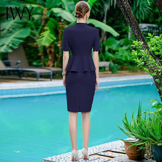 IWY/正式场合西装套装女士减龄职业装V领西服高端房地产销售工作服CS1756 商品图3