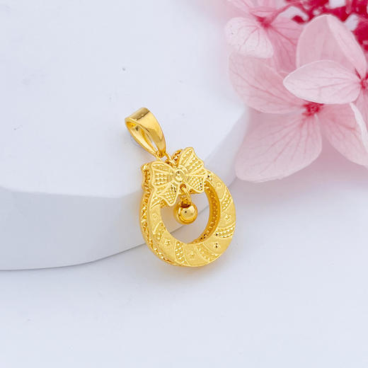【限时克减150元】足金999.99 【精品】五9黄金蝴蝶结小金珠星星圆环吊坠(ACDZ00326)（预售产品下单后不退款不退货不换货不补差价）（预售产品下单后不退款不退货不换货不补差价） 商品图1