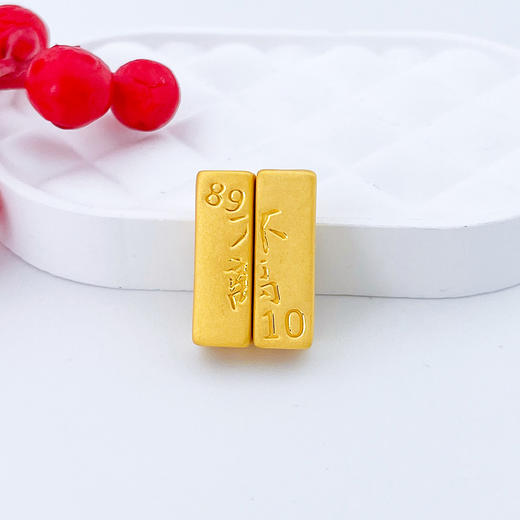 【限时7.5折】【定价黄金】足金 【精品】3D硬金空心双面89不离10情侣手串配件(AR3DSC00045)预售产品下单后不退款不退货不换货不补差价 商品图0