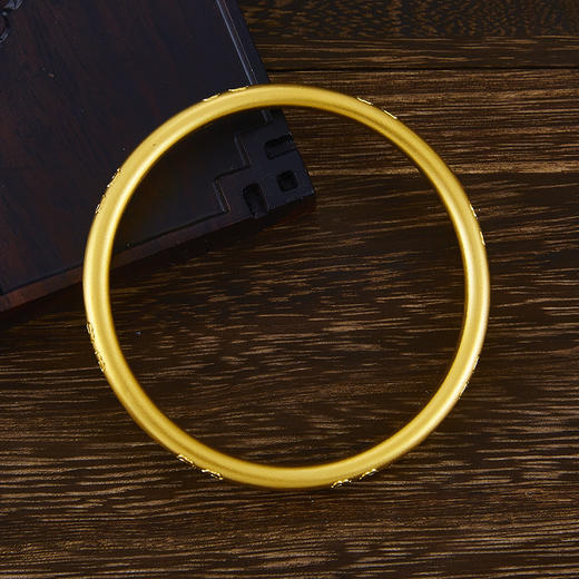 【限时克减150元】足金999 古法空心(面宽约4.2-4.6mm)如意祥云固口手镯(YGFSZ00371)（）预售产品下单后不退款不退货不换货不补差价 商品图2