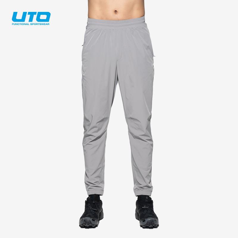 UTO悠途高腰弹力宽松腰包口袋速干运动防晒凉感跑步长裤
