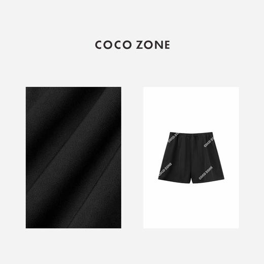 COCO ZONE 2024"小夏裤"新款松紧腰通勤百搭短裤简约纯色女裤子CC1B0647 商品图2