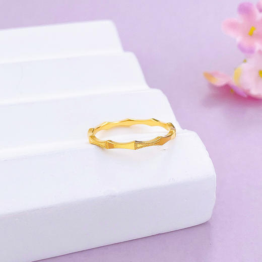 【限时克减150元】足金999.99 【精品】五9黄金实心固口戒指竹节戒指圈戒(ACJZ00260)（预售产品下单后不退款不退货不换货不补差价（预售产品下单后不退款不退货不换货不补差价 商品图1